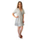 Φόρεμα κοντό λινό με μανίκια
